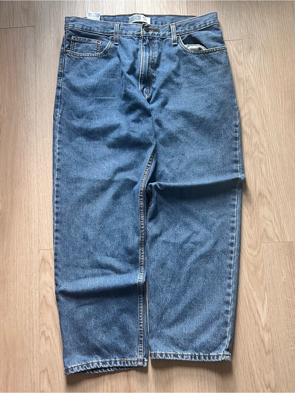 Signature by Levi Strauss Relaxed Straight Blue Denim Jeans